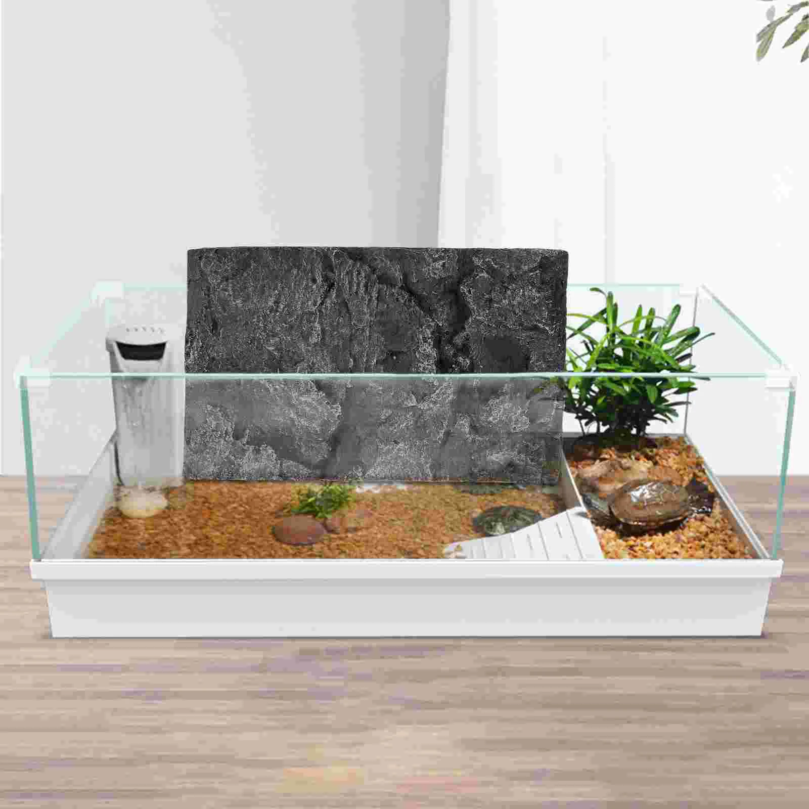 

Lifelike 3D Reptile Tank Background Board Crawler Box Background Plate Tank Decorative Plate Turtle Tank Background Decoration