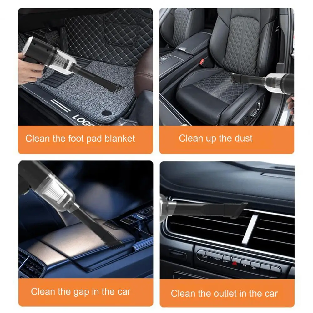Handheld Car Vacuum Cleaner Kit Strong Suction Low Noise Lightweight Rechargeable Portable Wireless Car Cleaner Dust Remover