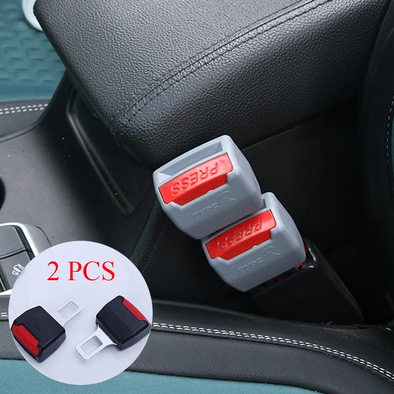 1/2Pcs Creative Black Car Seat Belt Clip Extender Safety Seatbelt Lock