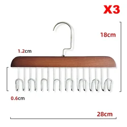 Multi - Functional Storage Hanger for Bras, Ties, and Belts - Durable Wardrobe Organizer (Vintage Color x3pcs)
