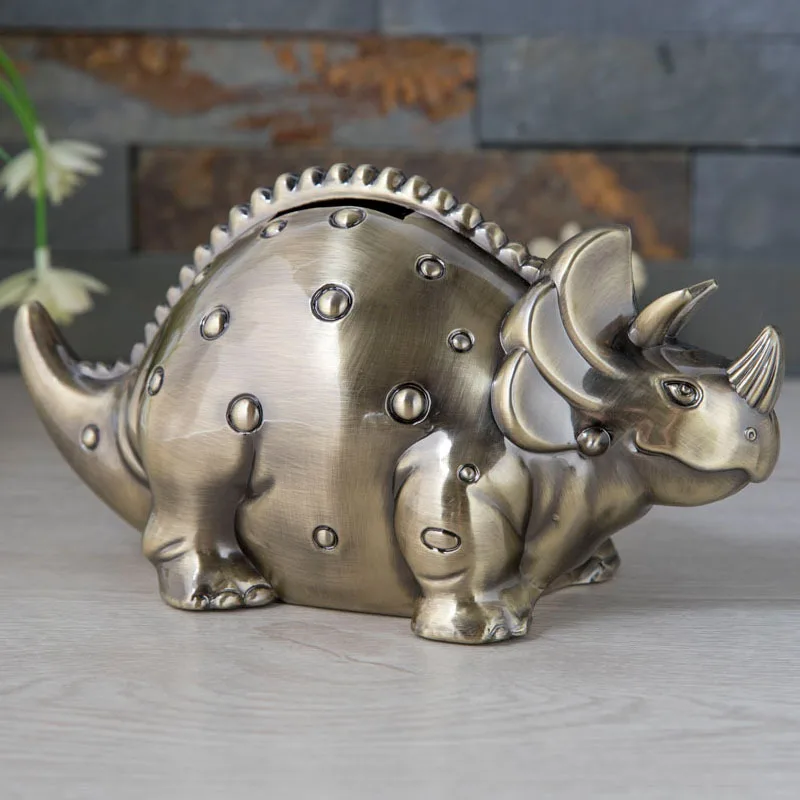 Dinosaur Unicorn model Metal Coin bank Anime Piggy Bank For Money Secret Safe Kid's Toy Hidden Money Storage PB03 3