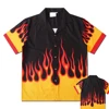 Dark Icon Flame Printed Men's Shirts Button Down Vintage Summer Street Shirts for Man Holiday Beach Shirts Hip Hop Man Clothing 1