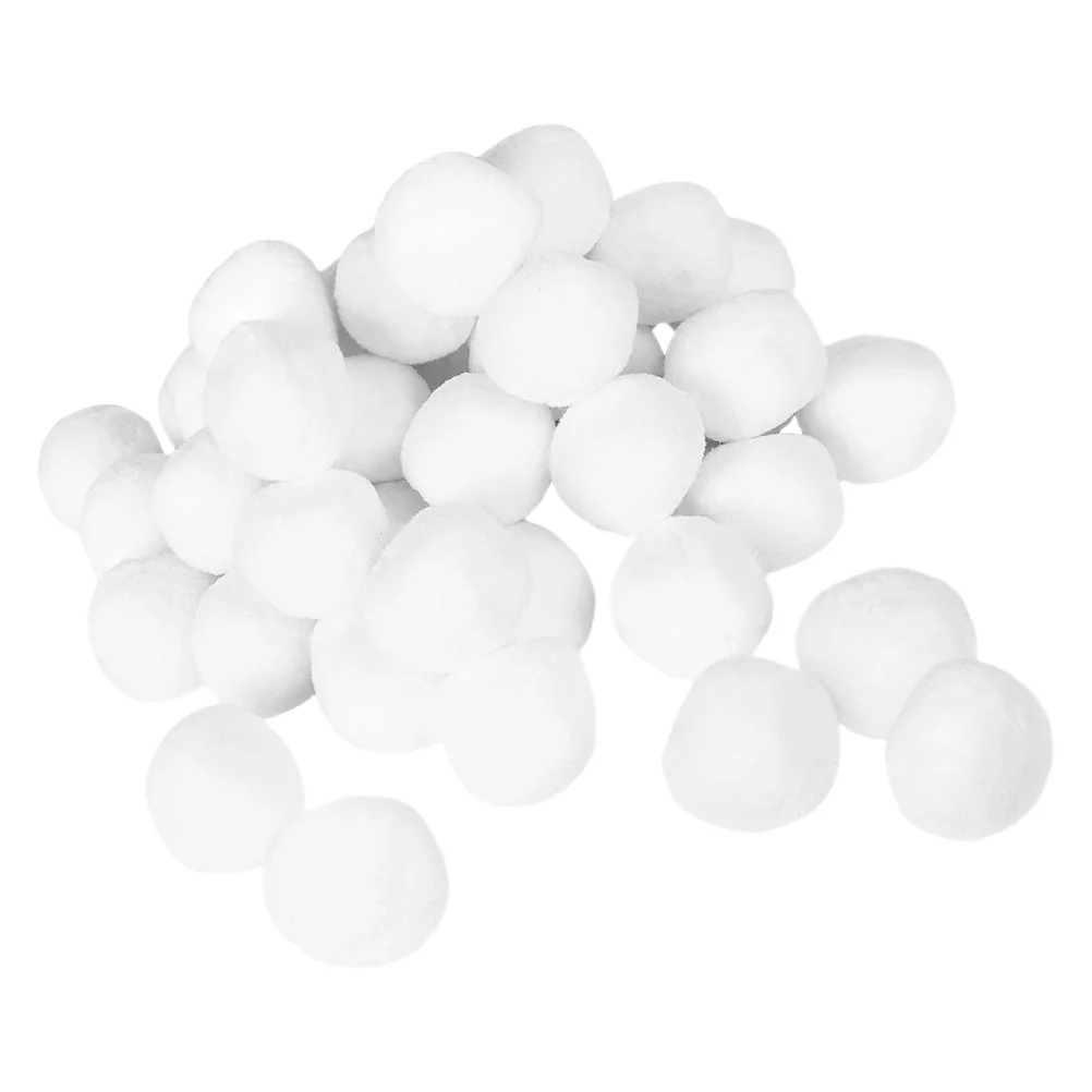 

White Balls Decorations Christmas Gift Snowball Toy in Mesh Bag 50pcs Tossing Game