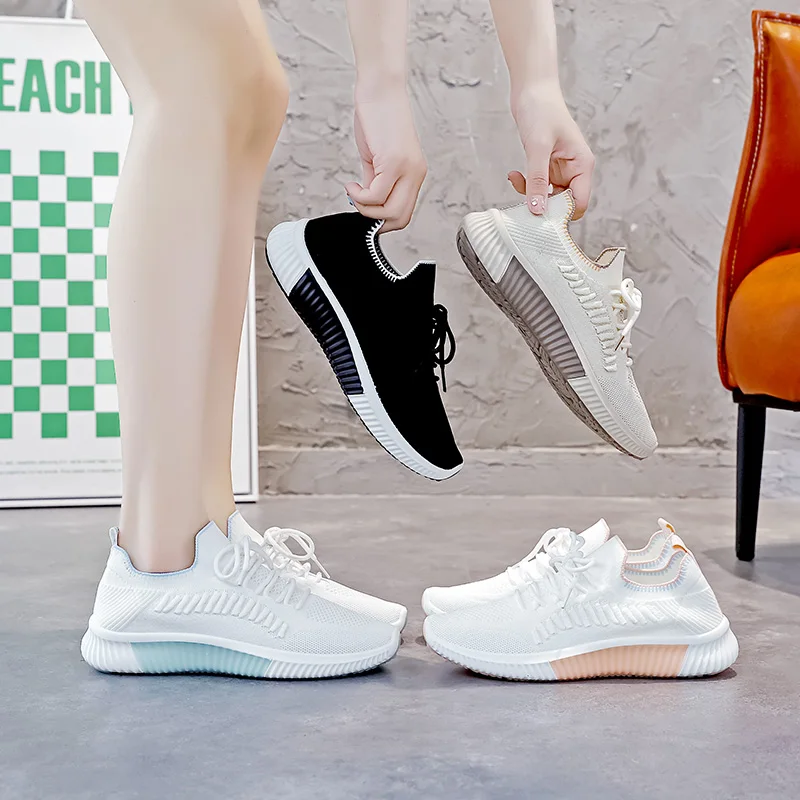 

Fujeak Women's Lace-up Shoes Lightweight Running Shoes Good Quality Comfortable Non-slip Vulcanized Shoes Plus Size Casual Shoe