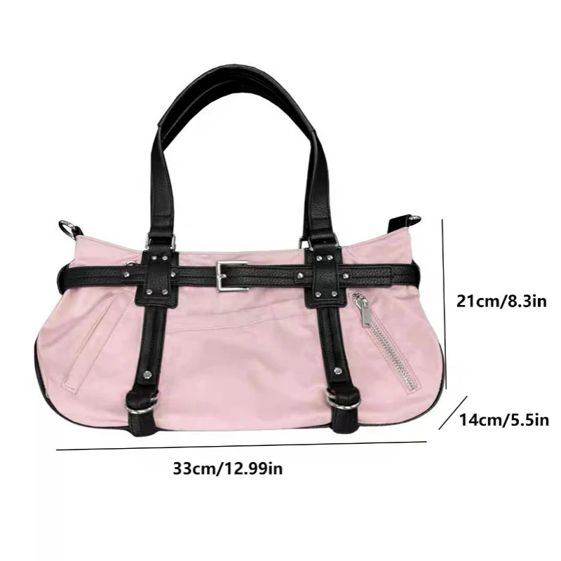 Y2k Large Capacity Pink Travel Crossbody Bag Women Versatile Leopard Print Shoulder Bag New Trend Sports Gym Handbag 6