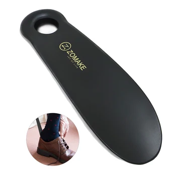 7.3" Plastic Shoe Horn with Hook Professional Flexible Mini Size portable Travel Shoehorn Lifter Shoe Spoon for Men Women Kids