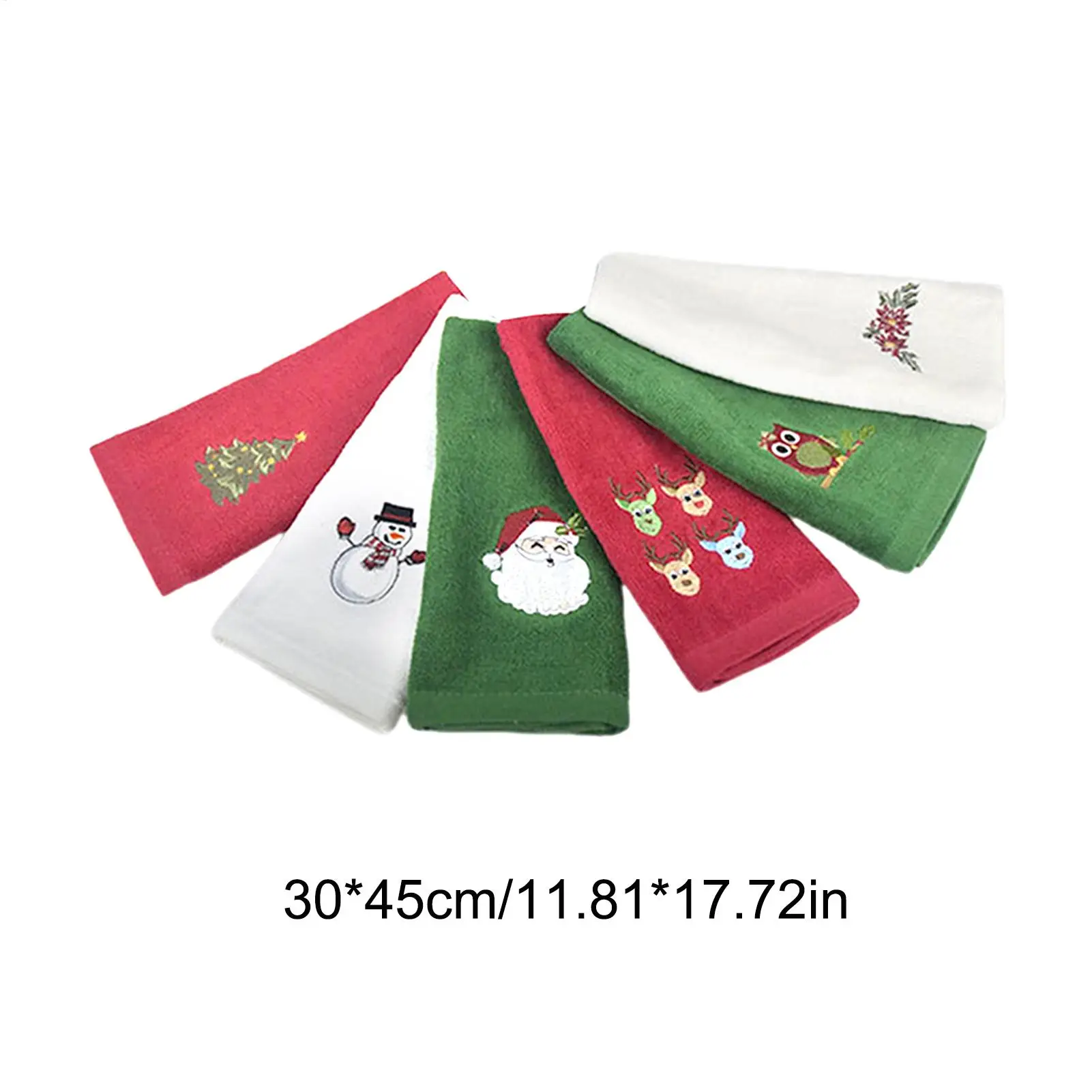 Christmas Kitchen Towels 3 Pieces Highly Absorbent Quick Drying Handkerchief Christmas Tree Dish Hand Towels For Beach Trips