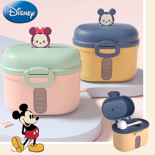 Boîte de rangement de lait en poudre Disney Mickey Mouse, boîte de sous-emballage  Portable étanche à l'humidité, compartiment de réservoir avec cuillère -  AliExpress