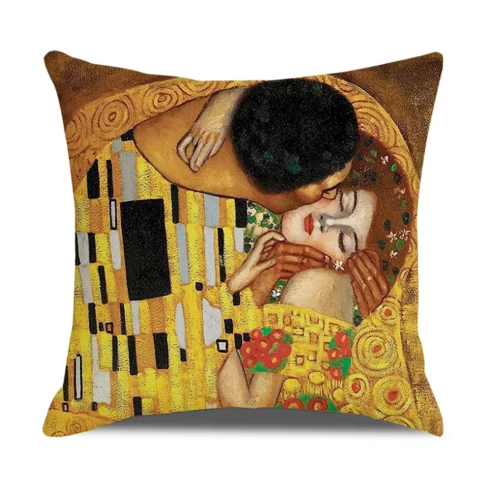 Vintage Art Cushion Cover Van Gogh Oil Painting Pillowcase Living Room Sofa Decoration 2