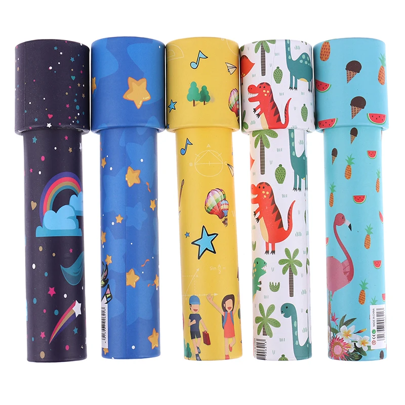 1PC 14.5cm Creative Rotating Kaleidoscope Magic Classic Educational Toys For Children Kids Imaginative Toys Random Send