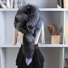 Unisex Real Fur Fox Scarf Winter Warm Natural Fur Shawl Soft Headscarf Gray Silver Fox Scarf Accessories