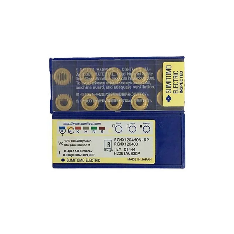 

10pcs SUMITOMO 100% Original RCMX 1204MON-RP AC830P Positive Button Tool Inserts Carbide Milling And Turning Milling Cutter