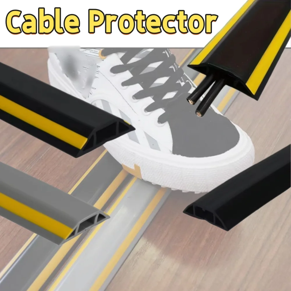 Heavy Duty Floor Cable Cover - Vehicle Hazard Protection & Wire Safety