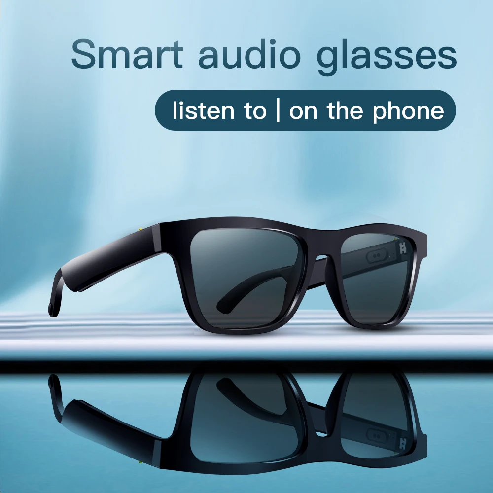 

TWS Smart Glasses Wireless Bluetooth 5.0 Calling Sunglasses Sport HD Audio Hands-Free Music Anti-Blue Eyeglasses Outdoor