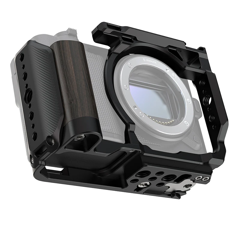 Für Nikon ZR ZR Kamera-Käfig Seitlicher Obergriff Videokamera-Halterung Schutzgehäuse Cold Shoe Halterung 3/8 1/4 Zoll Loch Mikrofonanschlüsse – Detail 29