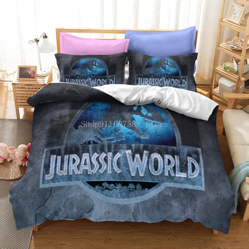 Jurassic Park Bedding Set Cartoon Home Textiles For Kids Bed Set Queen Size Bed Comforter Bedroom Set Queen Dinosaur Copripiumino