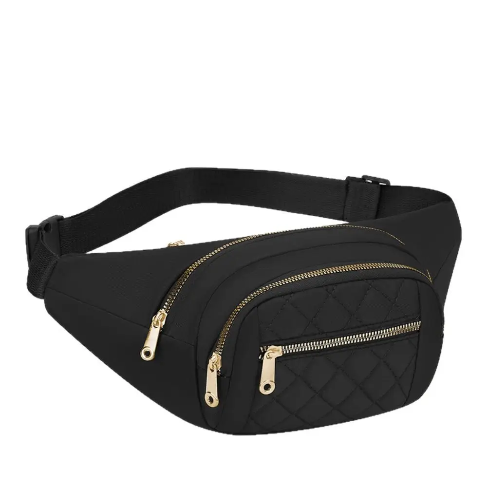Neue Damen-Brusttasche mit 3 Reißverschlüssen, Oxford-Stoff, wasserdicht, Umhängetasche, multifunktional, große Kapazität, Hüfttasche, Sport – Detail 3