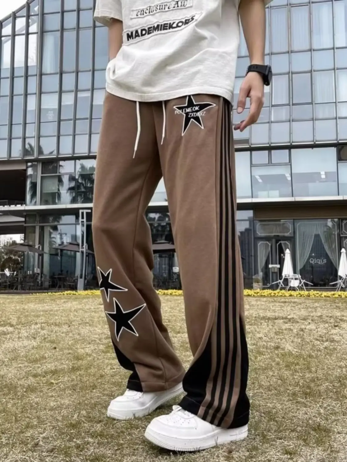 Oversize Large Pants Men's Summer American High Street Harlan Casual Sports Pants Trendy Brand Straight Leg Heavyweight Guards
