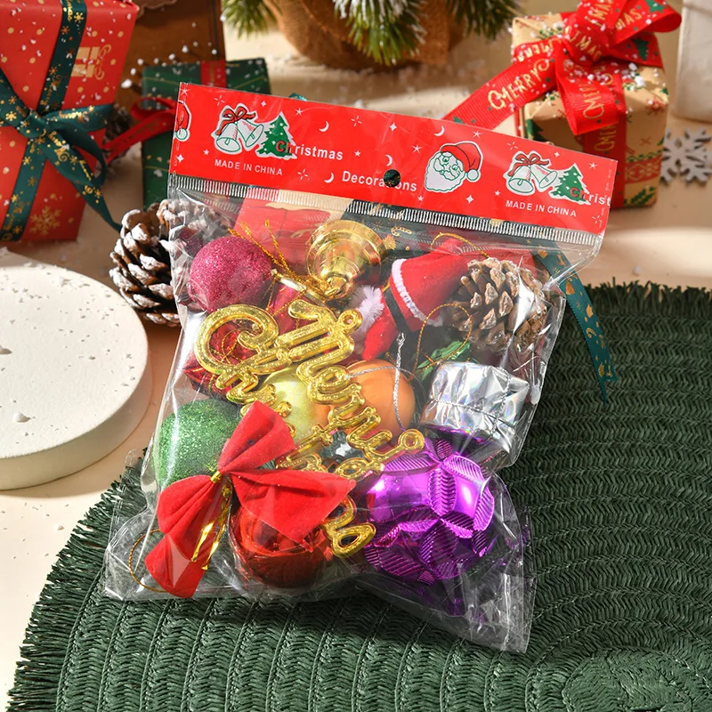 Mini Christmas Balls Gift Boxes Set Xmas Tree Pendant Christmas Pinecone Hanging Ornament for New Year Party Home Decor