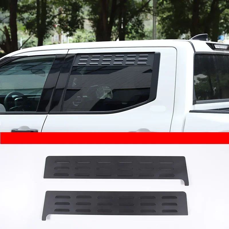 

For 2022-2023 Toyota Tundra Aluminum Alloy Black Car Rear Door Vent Ventilation Shutter Car Exterior Protection Accessories