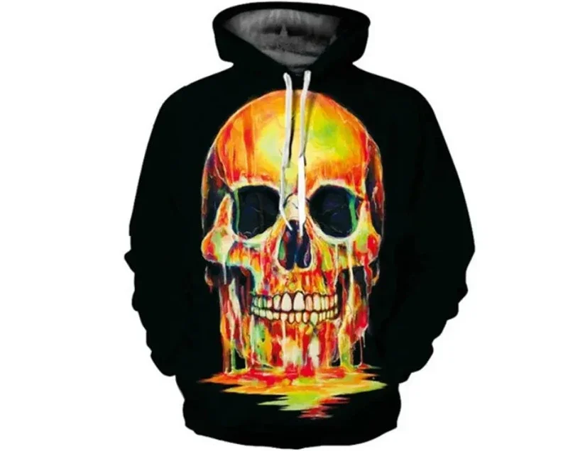 Funny Skull Hoodies Boys Girls Children 3D Print Spoof Skeleton Sweatshirt Funny Sportswear Casual Men Women Cool Hoodie Top