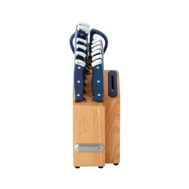 Edgekeeper Triple Riveted Knife Block Set with BUILT in Sharpener 14-piece  in Black Kitchen Knife With Storage Holder - AliExpress