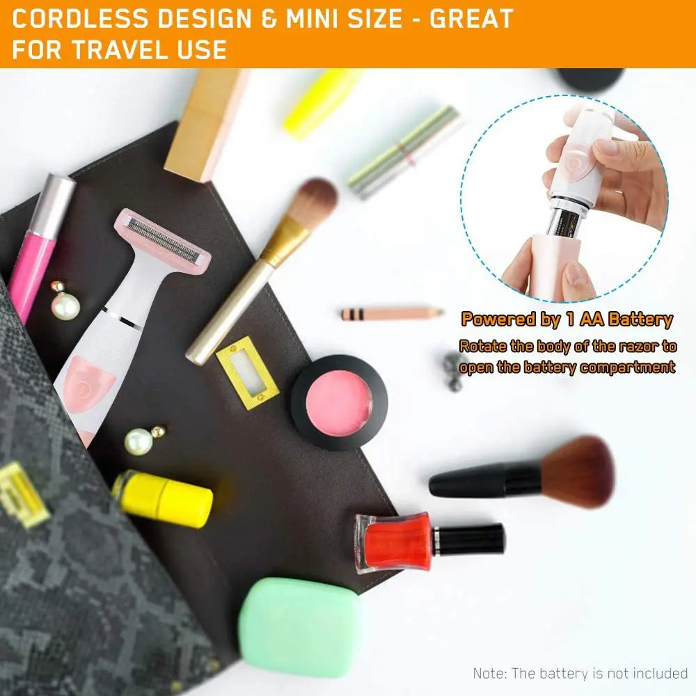 Women Shaver/Trimmer Rechargeable Pubic Hair Trimmer for Arms Legs Underarms Bikini Area, Wet & Dry Painless 5
