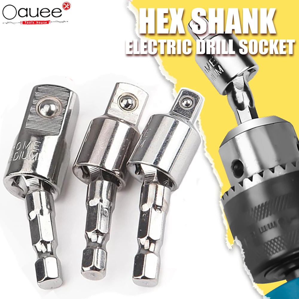 Electric Drill Socket Adapter For Impact Driver With Hex Shank To