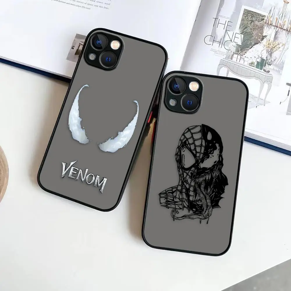 thumbnail image 4 of Funda para iPhone Apple 14 13 11 12 MINI Pro XS Max XR X 7 8 SE 2022 2020 6 Plus Funda Capa Shell Marvel Spiderman Venom LOGO, 4 of 5