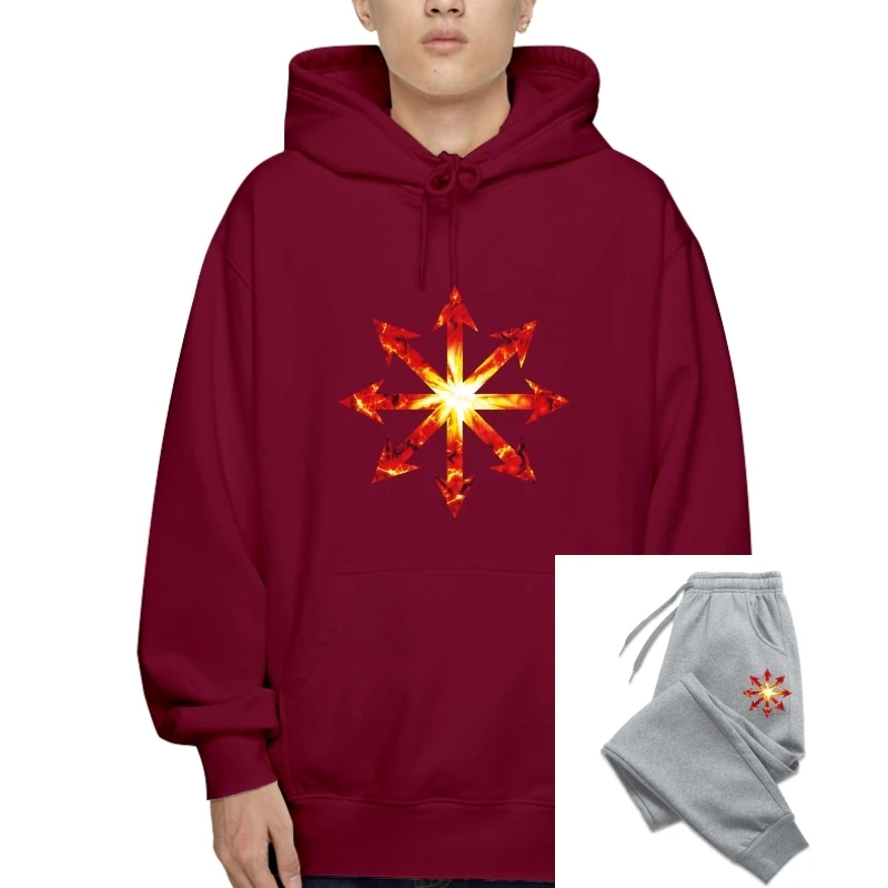 

Star Of Chaos Fire Marines 40K Red Flames Compass Mens Hoodiess Sweatshirt Outerwear AF12 Quality Pullovers Men Printing Warm Dr