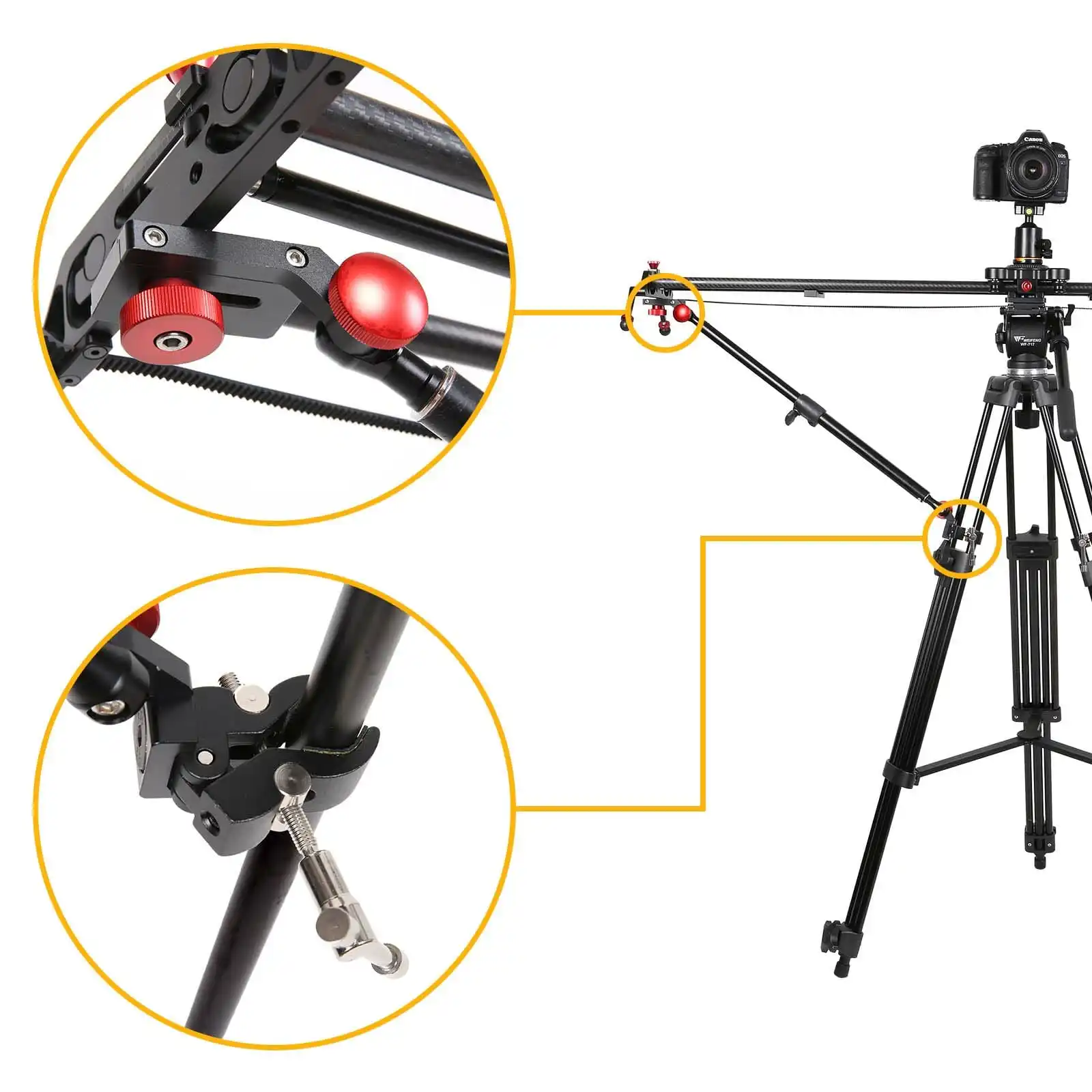 GVM Aluminum Slider Support Rods Support Arms for Camera Slider (Pair)