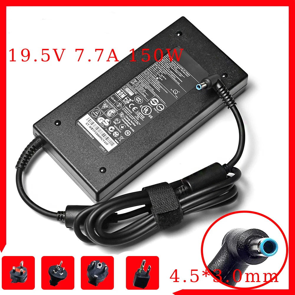 Caricabatterie Per Laptop 19.5V 7.7A 150W Per Hp Pavilion Gaming 15 15-Cx0020Ca 17 Muslimb Tpn-Ca11 Tpn-Da09 Tpn-Da03 Zbook G3 G4