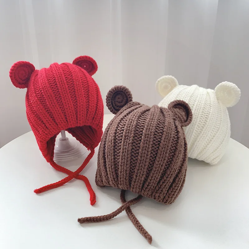 Baby Winter Hat Cartoon Ears Kids Knitted Hats for Girls Boys