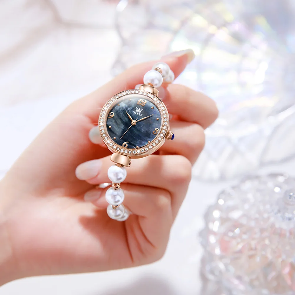 

JSDUN Original Luxury Watch for Women Fashion Design Pearl Bracelet Strap Watches Ladies Elegant Wristwatch Gift Set Reloj Mujer