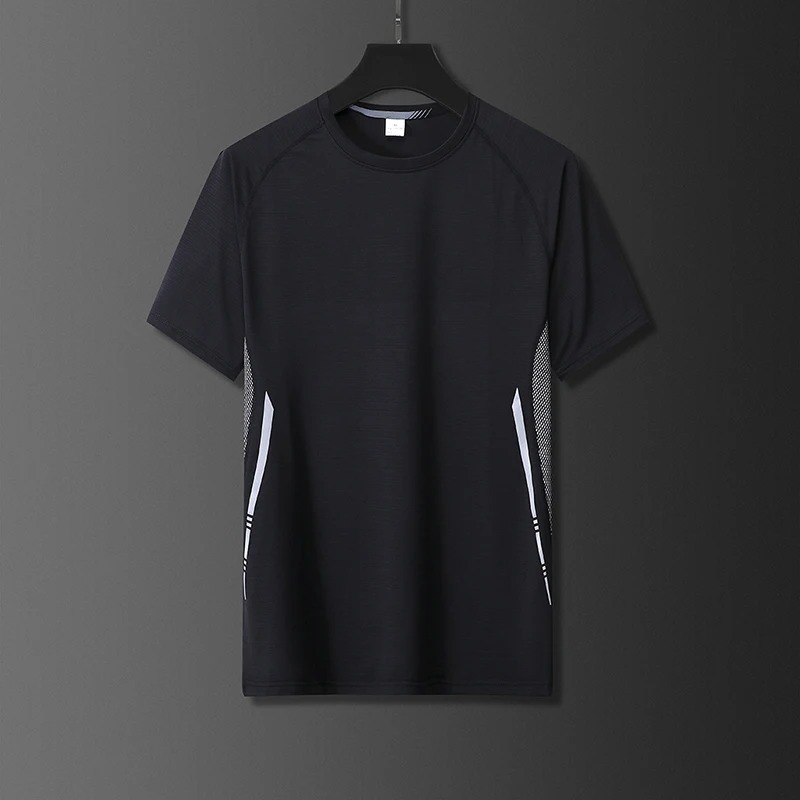 

Ice Silk Short-sleeved T-shirt 2023 Youth Sports Thin Section Quick-drying Round Neck Fashion All-match Casual Running Shirt