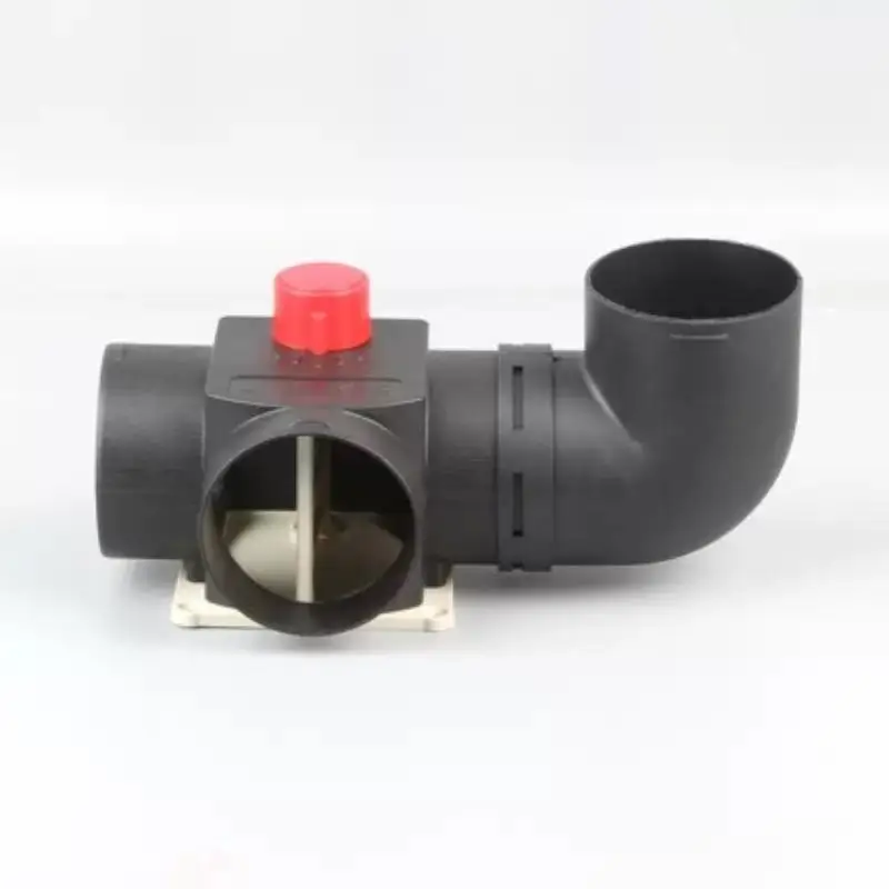 1Pcs T 분기형 스플리터 파이프 조이너 커넥터 90mm  75mm 밸브 플랩 조정 가능한 에어 히터 벤트 덕트 (자동차 트럭용)