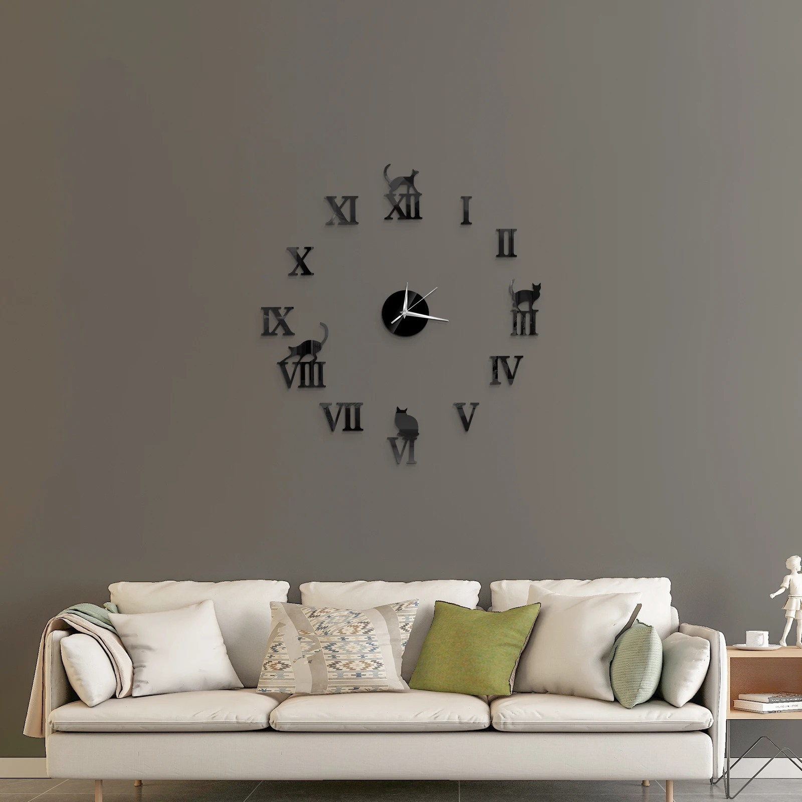 2021 NEW Large Wall Clock Quartz Needle 3D DIY Decorative Kitchen Clocks Acrylic Mirror Stickers Oversize Wall Clock Home Decor