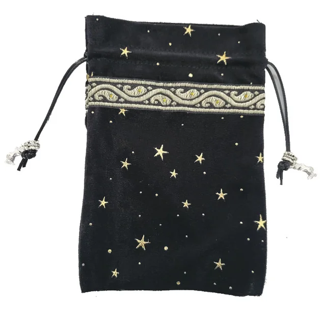 2023 Új Sellő Könnyek Arany Gyémánt Bársony Csepegtető Tarot Kártya Ruhás Táska Ajándék Kristály Kő Tároló 13X18Cm - Image 5