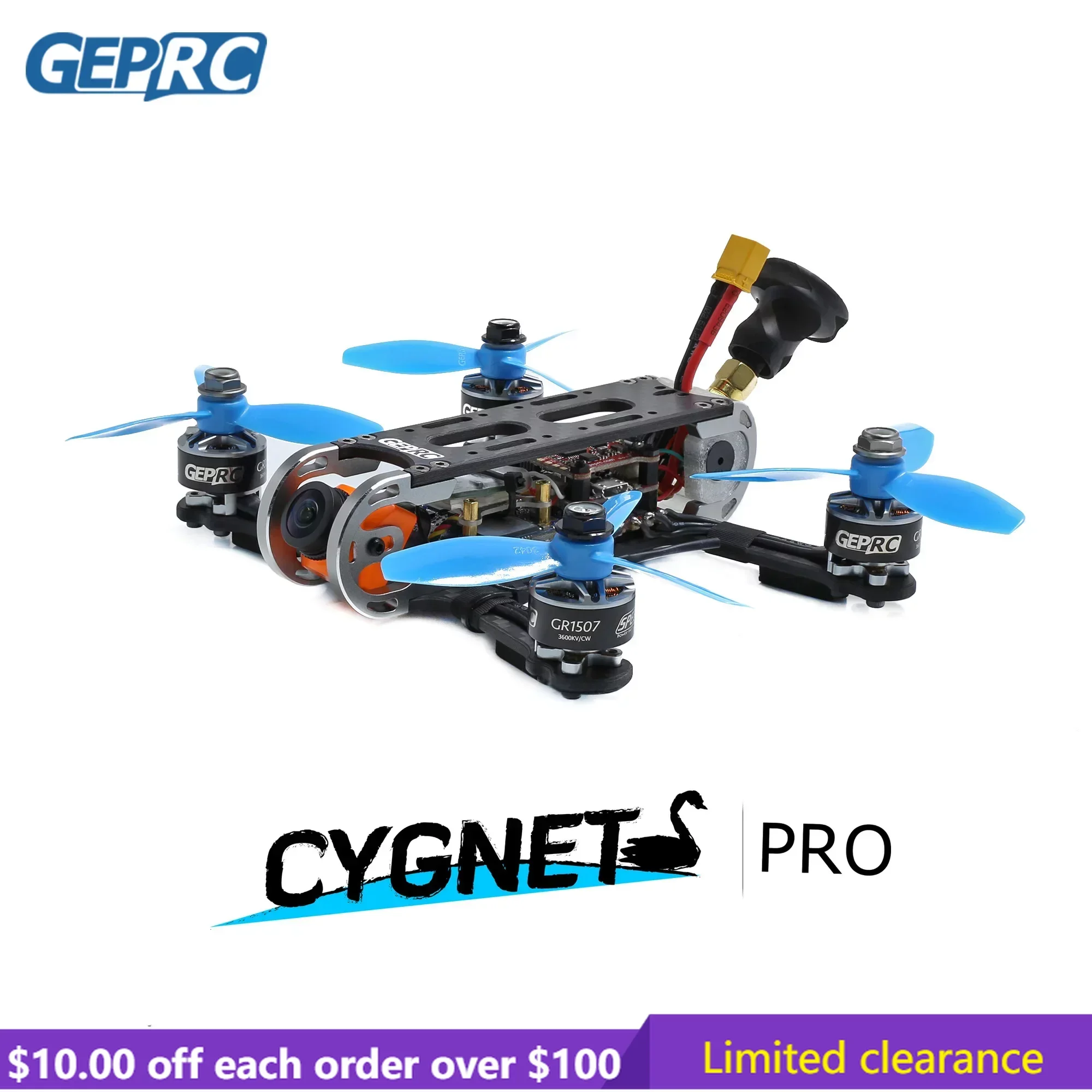 

Limited Clearance GEPRC Cygnet3 Pro FPV Drone F4 20A 200mW Runcam Split Mini 2 1080P 1507 3600KV