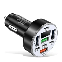 100W 10 - Port Fast Charging Car Charger with USB - C and PD QC3.0 (8 Ports)