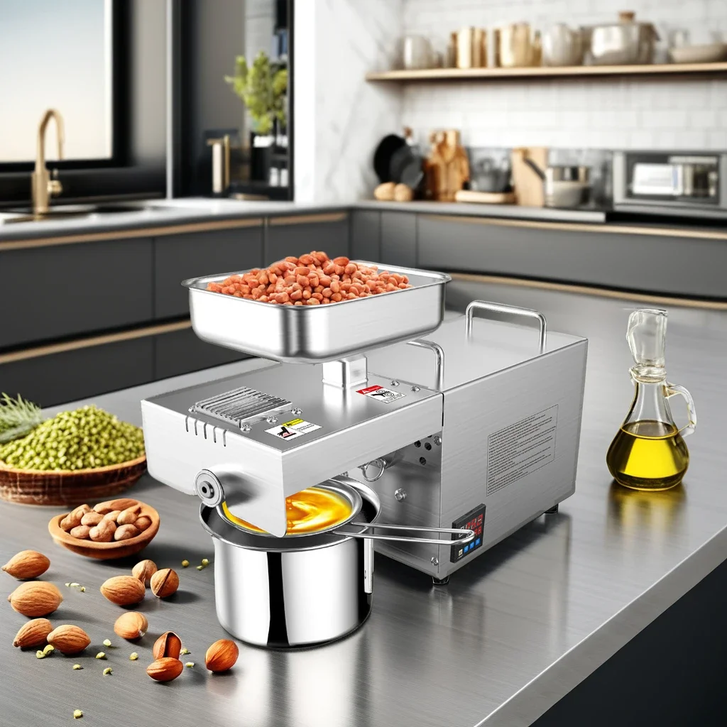 Home Oil Presser Mini Stainless Steel Peanut Cocoa Coconut Sesame Walnut Sunflower Household Oil Press Machine MJ 899