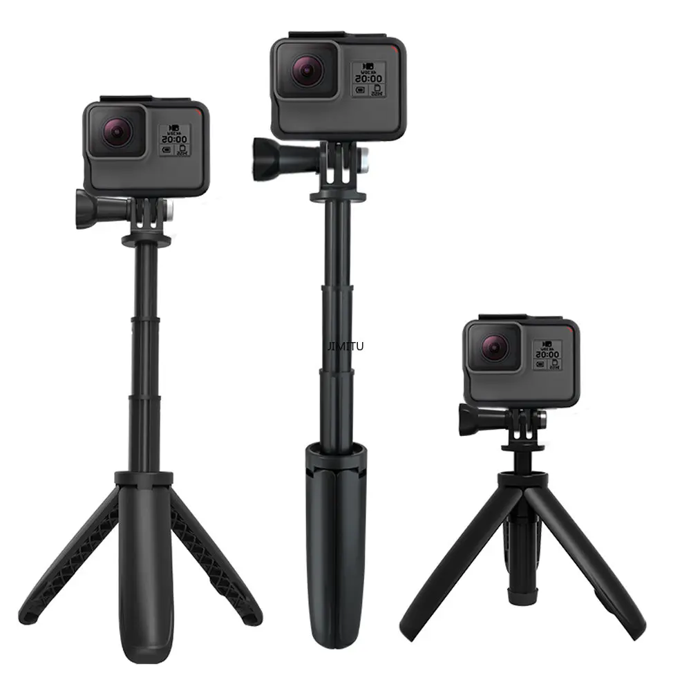 

for Gopro Vlog Tripod Foldable Tripod Mini Portable Monopod for Go Pro Hero 11 10 8 7 Black Session Osmo Action Camera Accessory