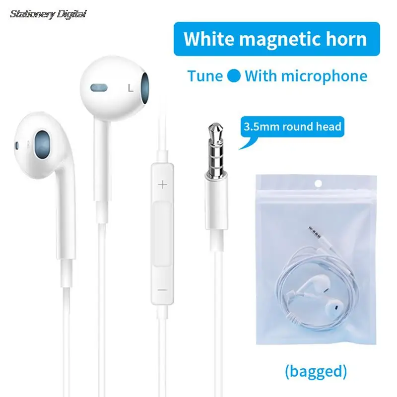 

Wired Headphones With Microphone 3.5mm Earphones Plug In-Ear Headphones Music Earplugs Ergonomic Headphones For Smartphones