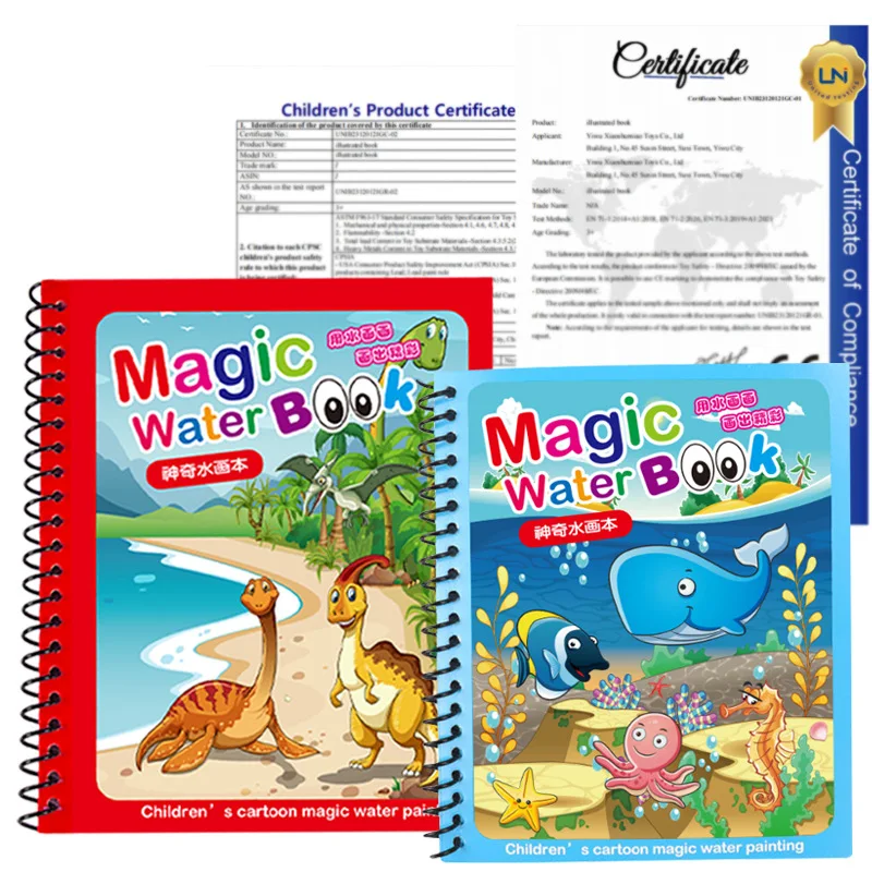 Educational toys, water drawing book, drawing toy, educational drawing toy, water drawing books, children early education toys, magical book with pen, water drawing, Montessori, gift, reusable coloring book, magic drawing