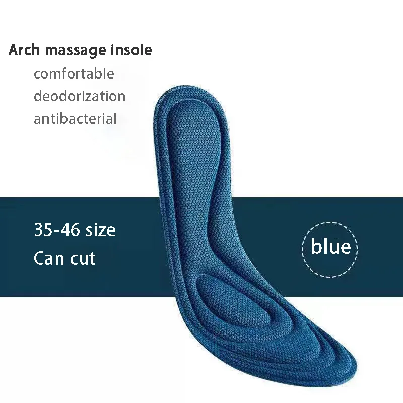 2/4 pezzi solette in memory foam uomo donna nano massaggio antibatterico cuscinetti sportivi piedi cuscino ortopedico suola di scarpa da corsa_voghion.com