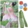 Flower Chiffon Ribbon Traditional Chinese Ancient Dance Costume Opera Streamer Hanfu Long Shawl Dance Flowing Silk Scarf 1