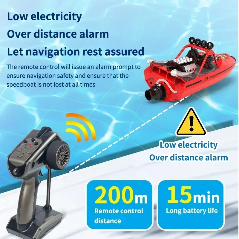 New 2.4g Wireless Remote Control Boat Electric Turbine Jet High-Speed Speedboat Boy Racing Water Toy Boat Model Christmas Gift 2