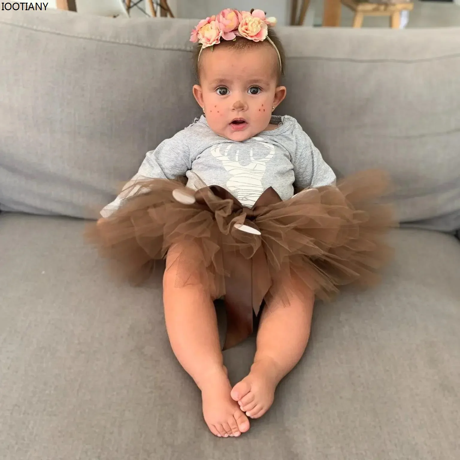 Children's Fawn Skirt Girls Cartoon Bambi Photography Tutu Skirt