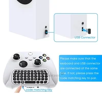 2.4G Wireless Keyboard For Xbox Series X/S/One/One S Controller Chat Pad Mini Gaming Keypad With USB Receiver Headphone Jack - Image 4