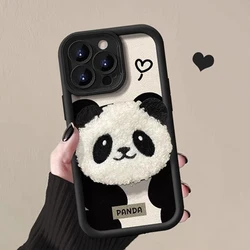 Cute 3D Fur Panda Head Multistep Soft Phone Case for Nova 10 (1)
